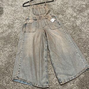Free People NWT Wide Leg Overalls